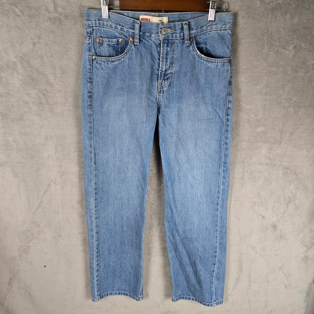Levis 550 Relaxed Fit Jeans Womens 18 Reg Medium Wash Blue Cotton Tapered Leg
